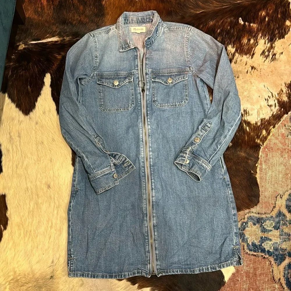 Madewell Denim Zip Up Dress